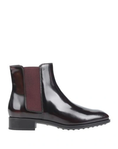 Tod's Ankle Boot In Dark Brown