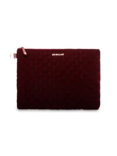 Mz Wallace Metro Pouch In Dark Red