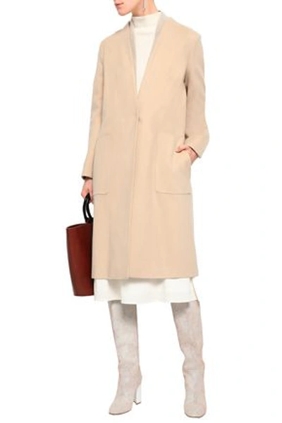 Agnona Woman Cashmere-felt Coat Beige