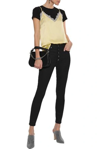 Alice And Olivia High-rise Skinny Jeans In Black