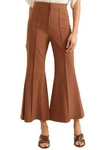 CHLOÉ CROPPED STRETCH-WOOL FLARED trousers,3074457345620703913