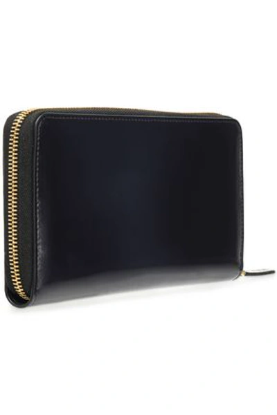 Marni Woman Glossed-leather Continental Wallet Black