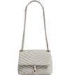 Rebecca Minkoff Edie Quilted Leather Crossbody Bag - Grey In Perla