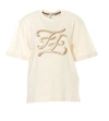 FENDI FENDI FF KARLIGRAPHY LOGO EMBROIDERED T