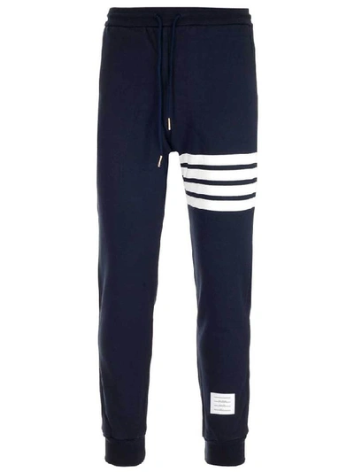 Thom Browne Four-bar Cashmere-blend Track Pants In Blue