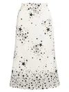 MIU MIU WOMEN'S ST. STARS PRINTED MIDI SKIRT,0400011859039