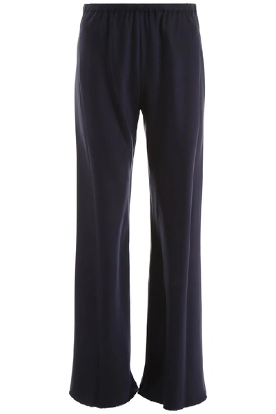 The Row Gala Wide Leg Trousers In Navy