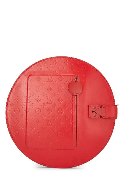 Pre-owned Louis Vuitton Red Monogram Op Art Roundy