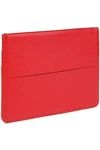 MARNI MARNI WOMAN TEXTURED-LEATHER CARDHOLDER RED,3074457345621235752