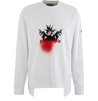 Moncler Palm Angels - Long Sleeved T-shirt In White