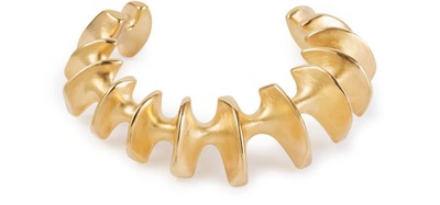 Maison Rabih Kayrouz Bones Necklace In Brushed Gold