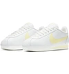 Nike Classic Cortez Sneaker In Summit White/ Bicycle Yellow