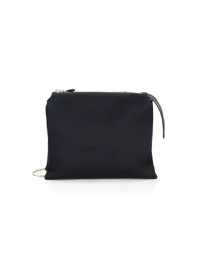 The Row Mini Nu Twin Silk Clutch In Navy