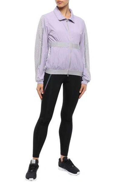 Adidas By Stella Mccartney Mesh-paneled Shell Track Jacket In Lilac