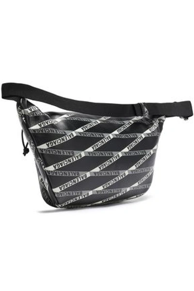 Balenciaga Woman Explorer Logo-print Leather Belt Bag Black