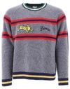 KENZO KENZO JUMPING TIGER LOGO EMBROIDERED SWEATER