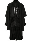 Raf Simons Mantel Im Layering-look In Black