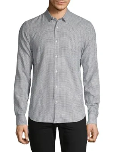 Scotch & Soda Textured Long-sleeve Shirt In Grey