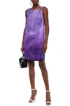 JUST CAVALLI RING-EMBELLISHED SNAKE-PRINT STRETCH-JERSEY MINI DRESS,3074457345620884319