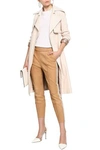 SPRWMN SPRWMN WOMAN CROPPED LEATHER TAPERED trousers SAND,3074457345620621796