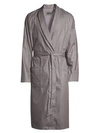 Hanro Maxim Jacquard Satin Robe In Grey