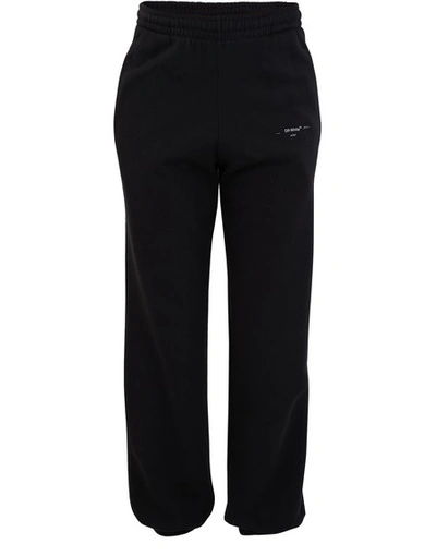 Off-white Unfinished Jogging Pants In Black Silver