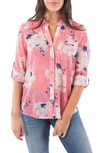 Kut From The Kloth Jasmine Top In Gilted Posies Dusty Rose