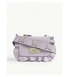 RED VALENTINO ROCK RUFFLE LEATHER SHOULDER BAG