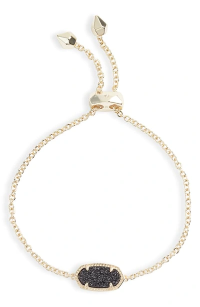 Kendra Scott Elaina Bracelet In Gold/ Black Drusy