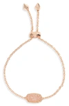 Kendra Scott Elaina Bracelet In Rose Gold/ Sand Drusy