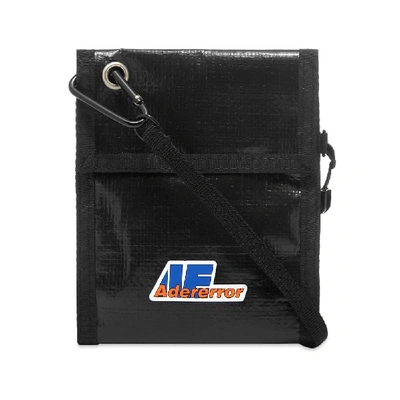Ader Error Ae Logo Shoulder Wallet In Black
