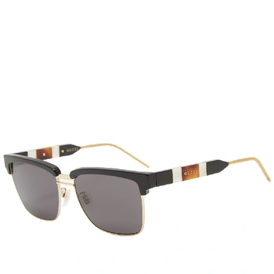 Gucci Sophisticated Web Sunglasses In Black