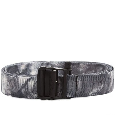 Off-white End. X  "chemical Wash" Industrial Belt In Black
