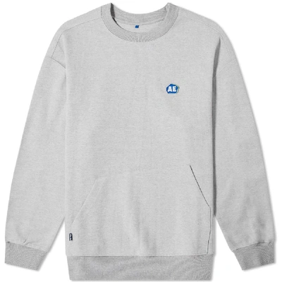 Ader Error Ae Logo Crew Sweat In Grey