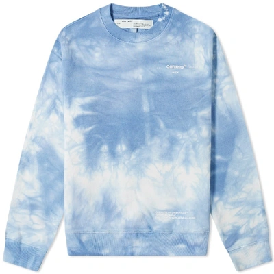 Off-white End. X  "chemical Wash" Crew Sweat In Blue