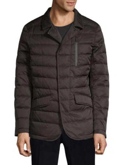 Saks Fifth Avenue Quilted Down Jacket In Black