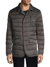Saks Fifth Avenue Quilted Down Jacket In Grey