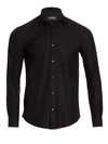 Ferragamo Tonal Gancini Regular-fit Cotton Button-down Shirt In Black