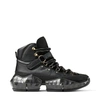 Jimmy Choo Diamond Hike/f Leather And Suede Sneakers In Black