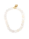 TIMELESS PEARLY MOTHER-OF-PEARL FLOWER NECKLACE,11111644