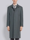 THOM BROWNE MEDIUM GREY DOUBLE FACE CASHMERE UNCONSTRUCTED BAL COLLAR OVERCOAT,MOU559A0491113519397
