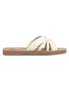 CHLOÉ WOODY FLAT LEATHER SANDALS,400011643982