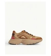 MAJE FASTER LEATHER AND SUEDE TRAINERS,26199564