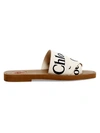 Chloé Women's Woody Flat Sandals In White