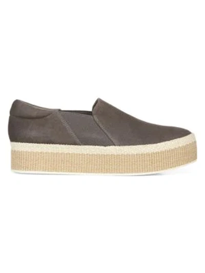 Vince Women's Wilden Slip-on Suede Espadrille Trainers In Moleskine