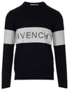 GIVENCHY GIVENCHY CONTRAST STRIPE LOGO SWEATER