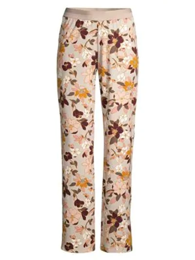 Hanro Ami Floral Cotton Pajama Pants In Flower Pastel