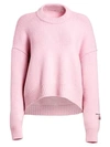 Alexander Wang Drape-back Cotton Sweater In Pink