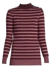 STELLA MCCARTNEY Stripe Mockneck Virgin Wool Sweater