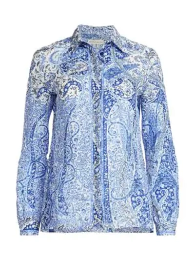 Etro Paisley Button-down Shirt In Blue